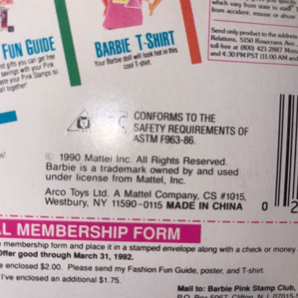 Barbie - 3 x 1990 Vintage Fashions - NWT - Picture 10 of 11